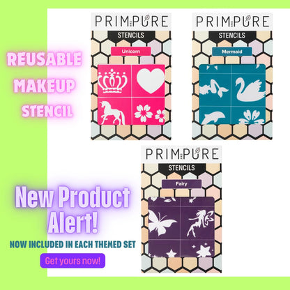 Mineral Gift Set with Unicorn Mirror| Perfect for Play Dates & Birthday Parties | Kids Eyeshadow Makeup – Mineral | Organic & Natural Makeup Kit for Kids| Made in USA (Purple)