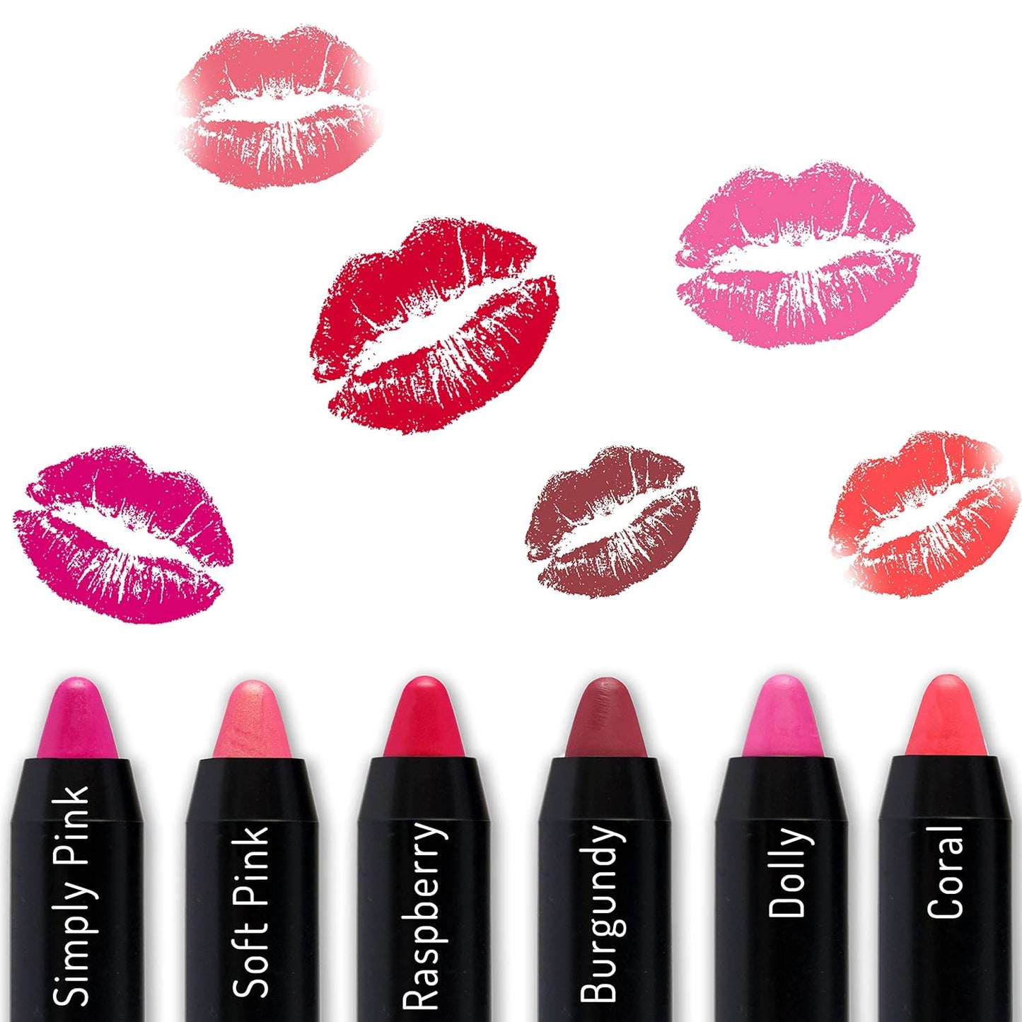 Natural Lipstick Crayon Pencil for Women High Pigment Tints, Cruelty Free, Organic Lipstick Made in USA, Safe, Nontoxic Lip Care Cosmetics (Raspberry)