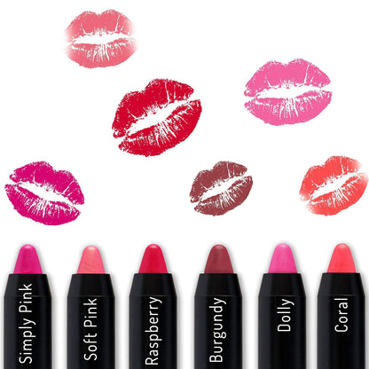 Natural Lipstick Crayon Pencil for Women High Pigment Tints, Cruelty Free, Organic Lipstick Made in USA, Safe, Nontoxic Lip Care Cosmetics (Raspberry)