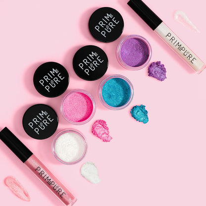 Mineral Gift Set with Unicorn Mirror| Perfect for Play Dates & Birthday Parties | Kids Eyeshadow Makeup – Mineral | Organic & Natural Makeup Kit for Kids| Made in USA (Purple)